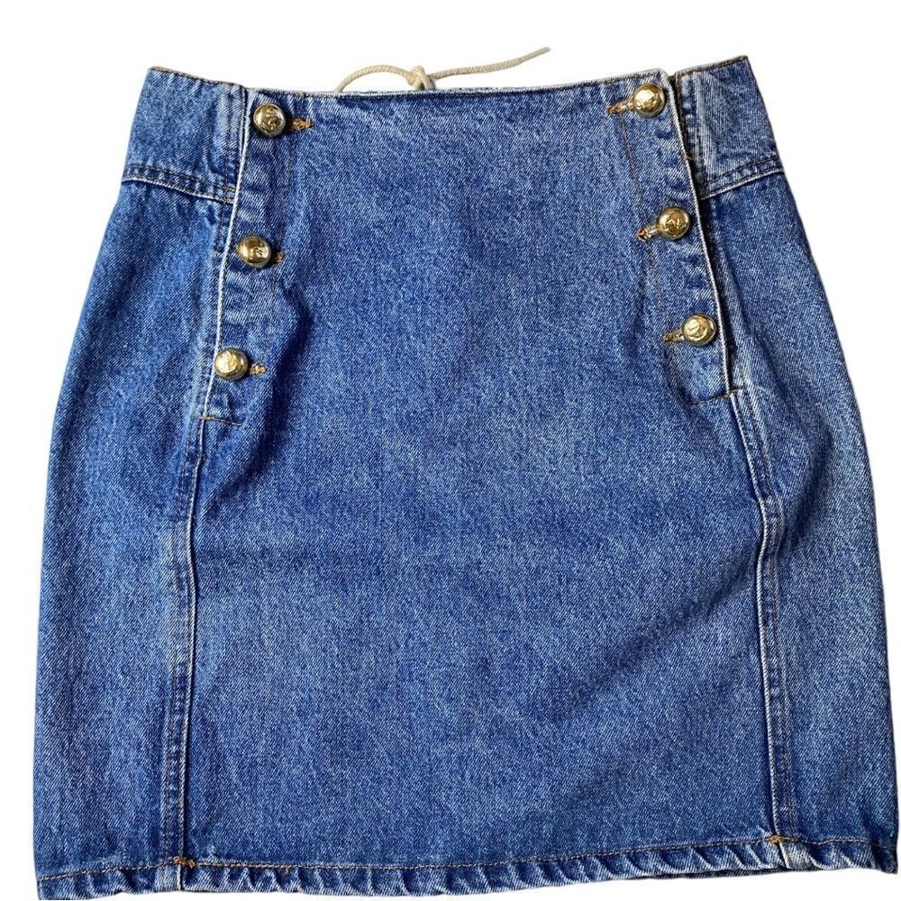 Vintage Authentic Made In the Shade Jean Skirt Size 7